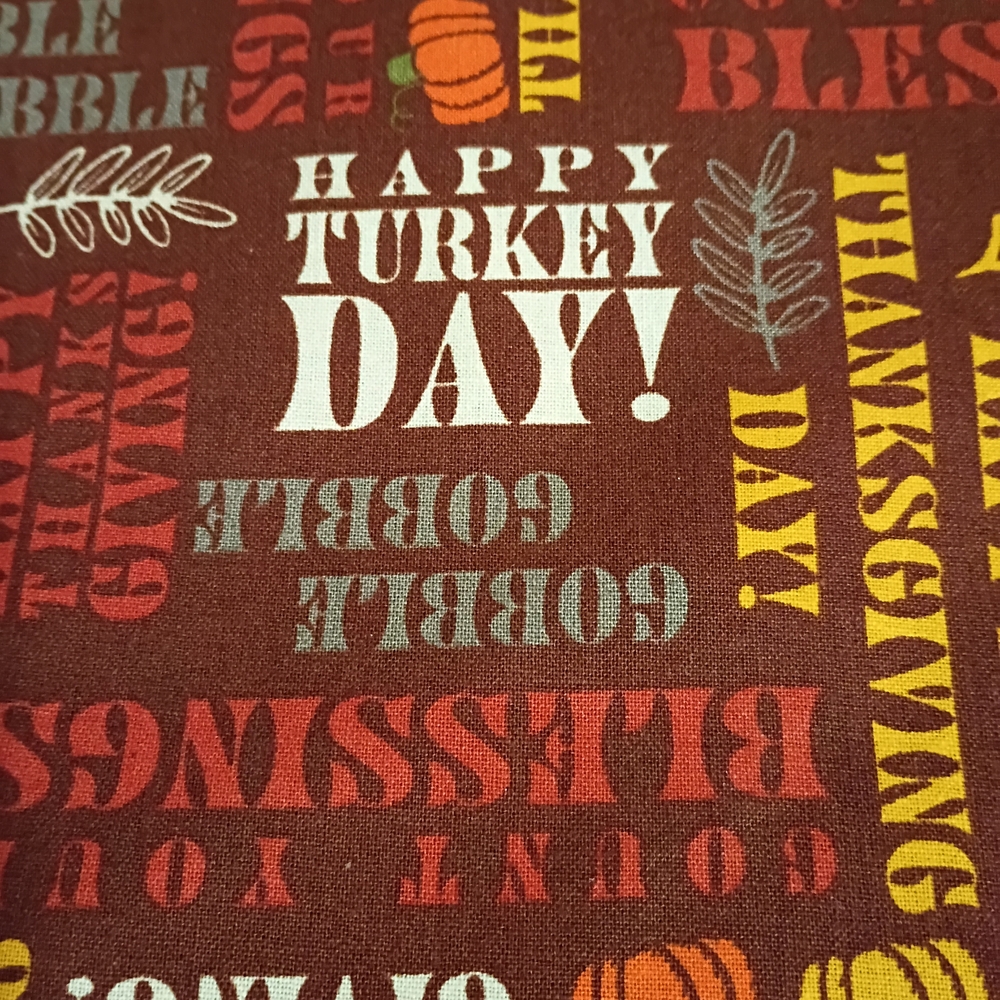 Festive Thanksgiving Cotton Fabric Fat Quarter Set Of 3